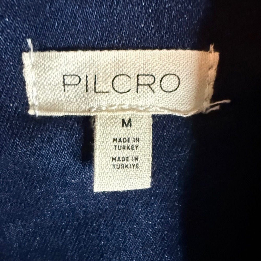 Anthropologie Pilcro Belted Denim Blazer Blue Denim Mini Dress Size Med NWOT - Picture 6 of 11